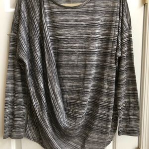 JOAN VASS NY Drape Front Pullover Top, Sz XL